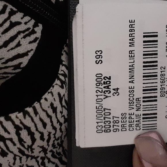 Yves Saint Laurent zebra crepe silk dress - Picture 5 of 7